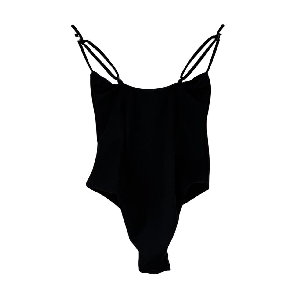 Haight NWOT Crepe Vintage Swimsuit Black Size L Adjustable Strap Underwire - Picture 4 of 10